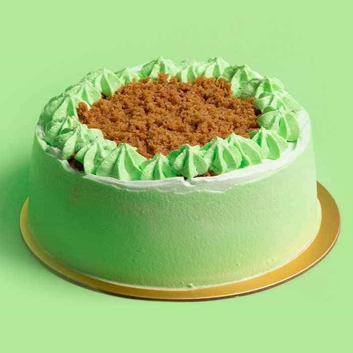 Торт ніжно-салатовий